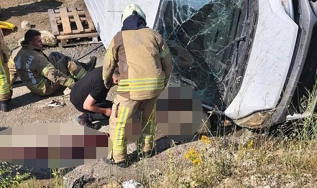 Çatalca'da kontrolden çıkan araç takla attı: 1 ölü