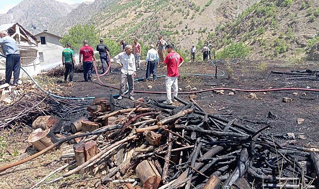 Çimenli köyündeki yangın büyümeden söndürüldü