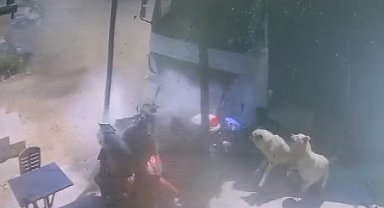 Çocuğun kullandığı kamyonun altında ezilmekten saniyelerle kurtuldular: O anlar kamerada