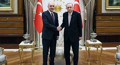 Cumhurbaşkanı Erdoğan, TBMM Başkanı Kurtulmuş'u kabul etti