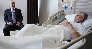 Cumhurbaşkanı Erdoğan'dan AK Parti Genel Başkan Yardımcısı Yalçın'a "geçmiş olsun" ziyareti