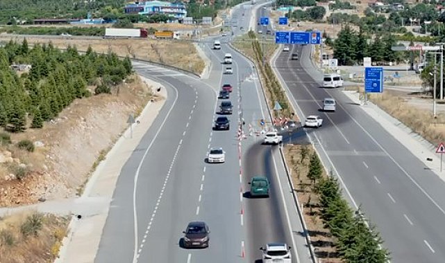 Denizli Antalya Karayolu'nda yeni bir yol çalışması başladı