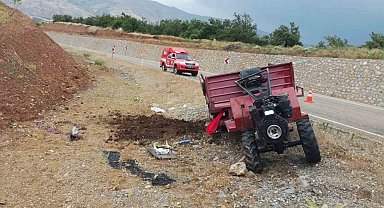 Devrilen çapa motorunun altında kalan sürücü hayatını kaybetti