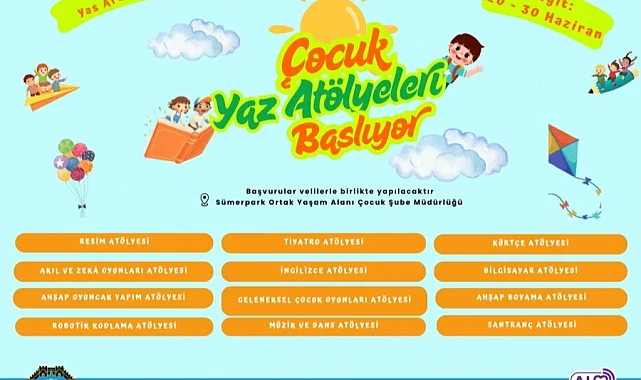 Diyarbakırlı çocuklar için yaz atölyeleri başlıyor