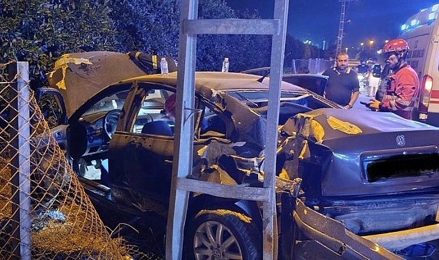Dörtyol'da elektrik direğine çarpan otomobilin sürücüsü yaralandı