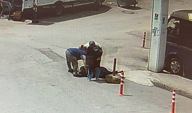 Dubaya takılıp düşerek yaralanan kadın kamerada