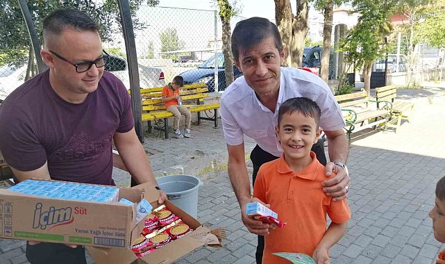 Dünya Süt Gününde öğrencilere süt dağıtıldı