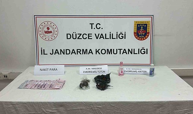 Düzce'de jandarmadan uyuşturucu operasyonu