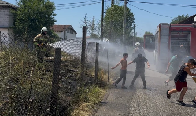 Düzce'de korkutan yangın! Alevler bahçede başladı