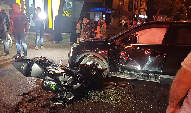 Düzce'de otomobil ile motosiklet çarpıştı: 1 yaralı