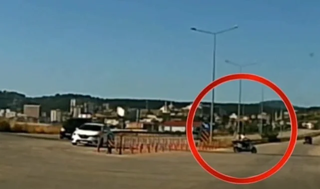 Düzce'de tehlikeli dönüş kamerada! Kazaya davetiye çıkardı