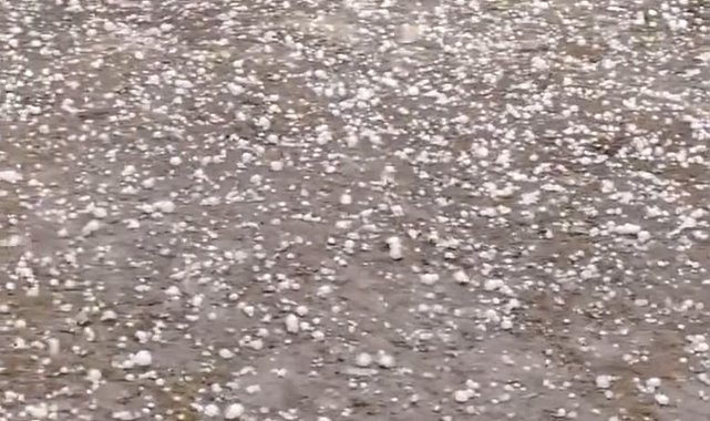 Edirne'de dolu yağışı etkili oldu