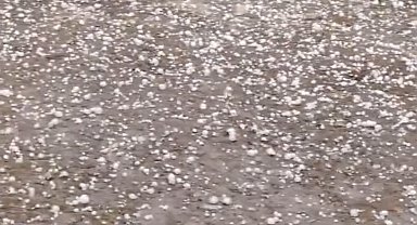 Edirne'de dolu yağışı etkili oldu