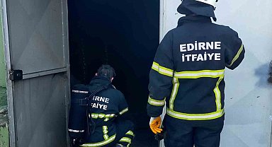 Edirne'de pelet fabrikasında yangın