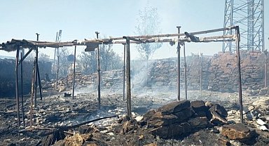 Edirne'de tarla yangını evlere sıçradı: 3 ev küle döndü