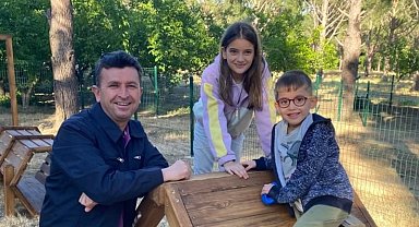 Edremit'te Sarıkız Anaokulu öğrencilerinin dağda kamp sevinci