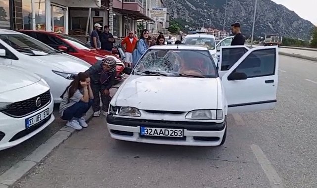 Eğirdir'de otomobilin çarpığı yaya yaralandı