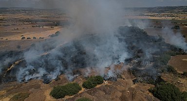 Ekili alanda çıkan yangın kısa sürede kontrol altına alındı