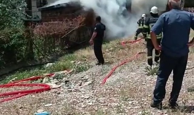 Elazığ'da odunluk yangını