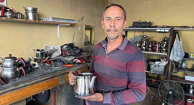 Eski tencere ve çaydanlıklar elinde ikinci baharı yaşıyor