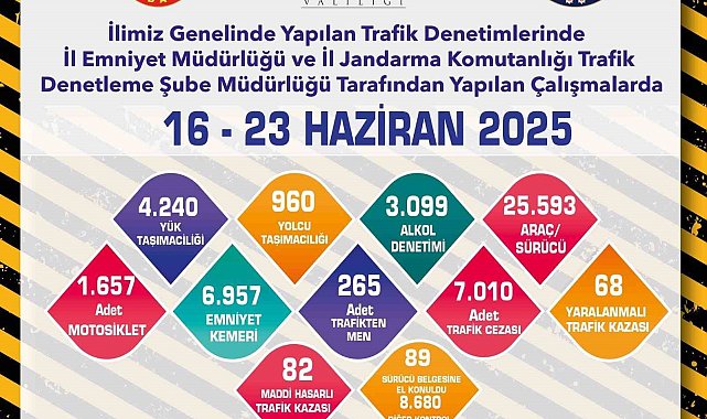 Eskişehir'de 265 araç trafikten men edildi