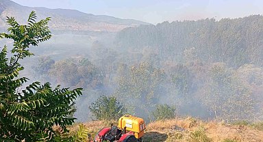 Eskişehir'de ağaçlık alanda yangın: Alevler okul lojmanına sıçradı
