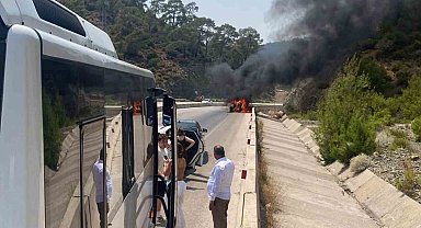 Fethiye'de araç yangını