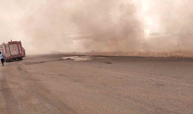 Gaziantep'teki anız yangını 10 saat sonra kontrol altına alındı