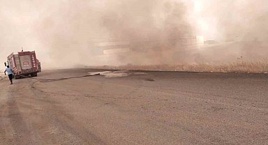Gaziantep'teki anız yangını 10 saat sonra kontrol altına alındı