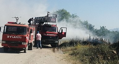 Gelendost'ta göl kenarında çıkan yangında 200 dönüm alan zarar gördü