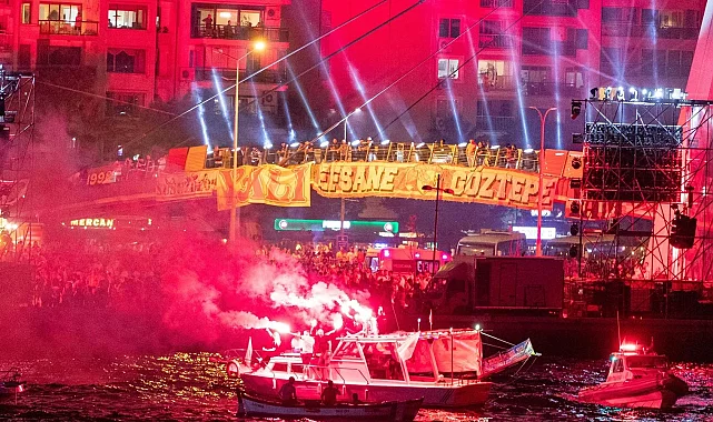Göztepe'nin 100. yılında gökyüzü sarı-kırmızı