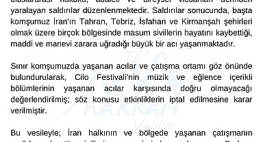 Hakkari Cilofest-2025 eğlence programı iptal edildi