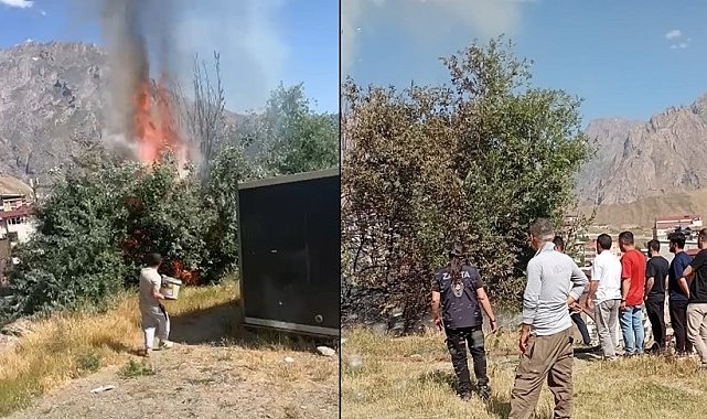Hakkari'de iki noktada çıkan yangın kontrol altına alındı