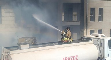 Hatay'da şantiyede yangın