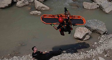 Havai hatla kurtarma yaptılar