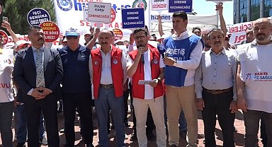 Hizmet-İş'ten Altındağ Belediyesi önünde basın açıklaması