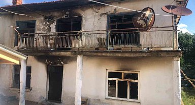 Hüyük'te korkutan ev yangını