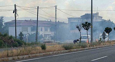 Iğdır'da yaşlı kadın uluslararası yolun ayırıcı kısmındaki otları ateşe verdi