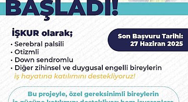 İŞKUR'dan özel ihtiyaçlı bireylere yönelik destekli istihdam projesi başvuruları başladı