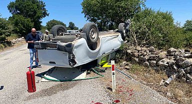 İvrindi'de otomobil takla attı: 1 yaralı