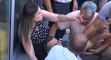 Kaldırıma çıkan araç, bankanın güvenlik görevlisine çaptı