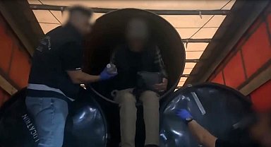 Kapıkule'de çelik borulardan 5 kaçak göçmen ve aranan şüpheli çıktı