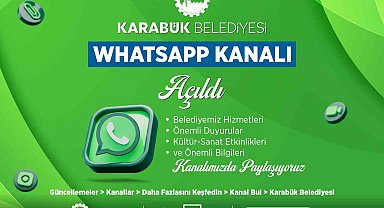 Karabük Belediyesi WhatsApp kanalı açıldı