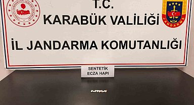 Karabük'te 17 sentetik ecza ele geçirildi