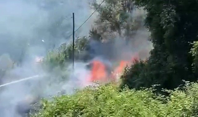 Karabük'te anız yangını büyümeden söndürüldü