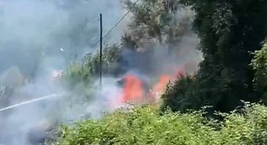 Karabük'te anız yangını büyümeden söndürüldü