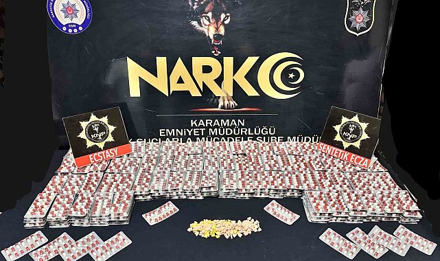 Karaman'da 6 bin 74 adet uyuşturucu hap ele geçirildi