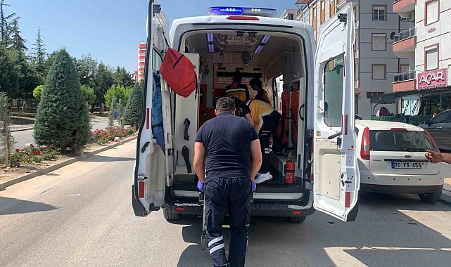 Karaman'da devrilen motosikletin sürücüsü yaralandı