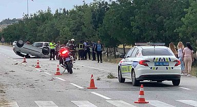 Karaman'da otomobil takla attı: 2'si çocuk 4 yaralı