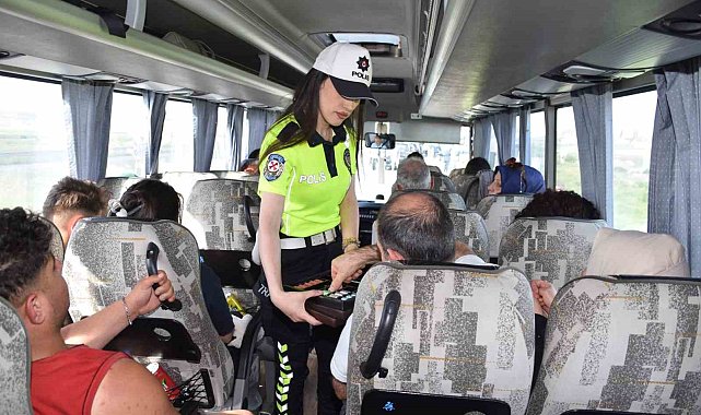 Kars'ta yolcu otobüsleri denetlendi